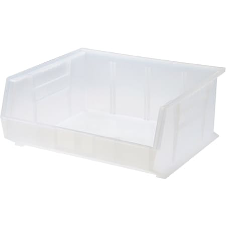 Quantum Storage Systems Storage Bin, Polypropylene, Clear, 7 in H, 16-1/2 in W QUS250CL